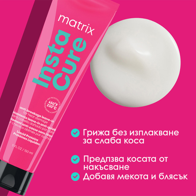 Крем без изплакване против накъсване на увредена коса Matrix Instacure Anti-Breakage Leave-in 150ml