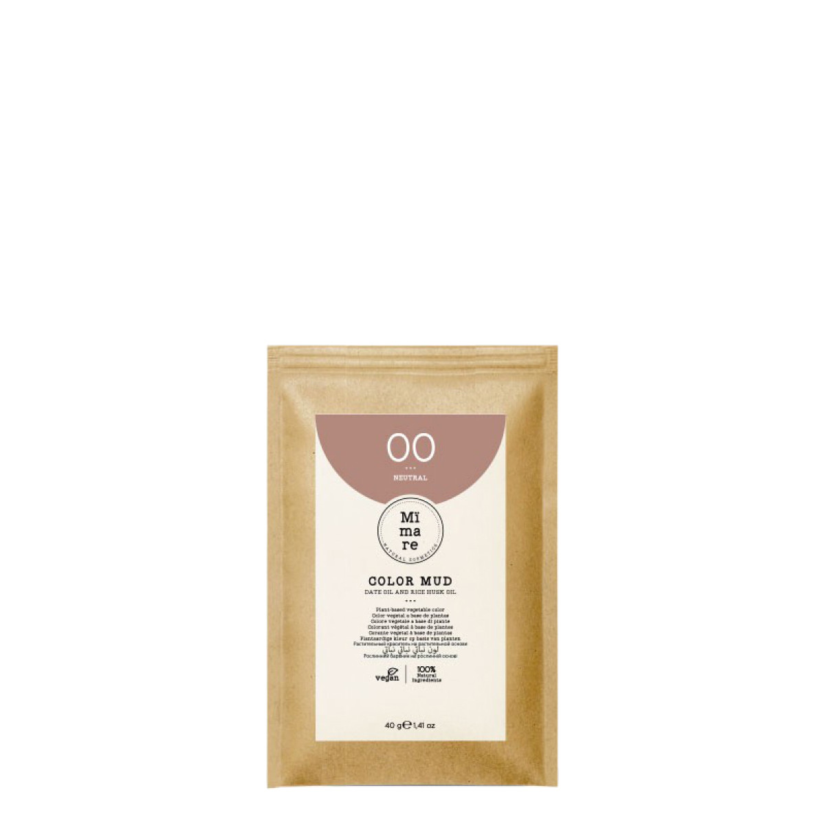 Натурална грижа и блясък без оцветяване Mimare Color Mud 40 гр - 00 Неутрално