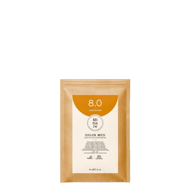 Оцветяваща глина с естествени растителни багрила Mimare Color Mud 40 гр - 8.0 Светло русо
