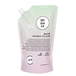 Уплътняваща маска с хиалуронова киселина за суха, увредена и фина коса Mimare Bouncy Filler Mask 480ml Уплътняваща маска с хиалуронова киселина за суха, увредена и фина коса Mimare Bouncy Filler Mask 480ml