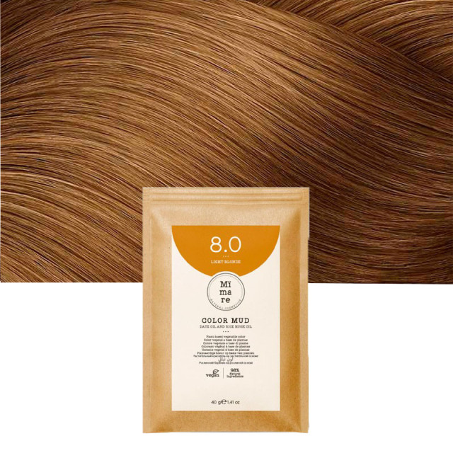 Оцветяваща глина с естествени растителни багрила Mimare Color Mud 40 гр - 8.0 Светло русо