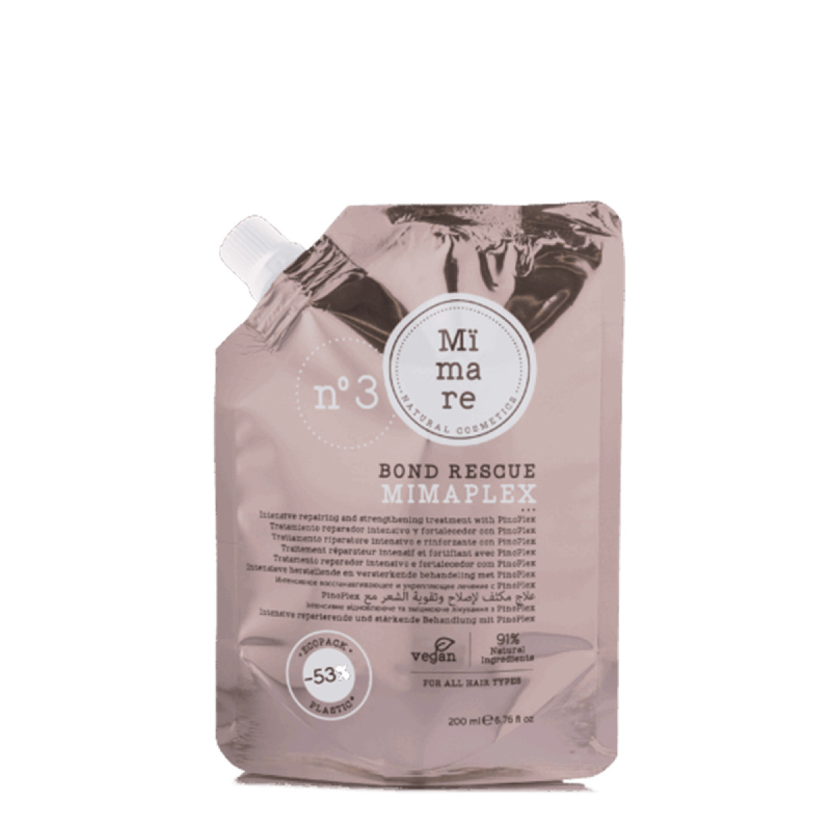 Интензивна възстановяваща терапия с PinoPlex™ и хиалуронова киселина Mimare Mimaplex N°3 Bond 200ml Интензивна възстановяваща терапия с PinoPlex™ и хиалуронова киселина Mimare Mimaplex N°3 Bond 200ml