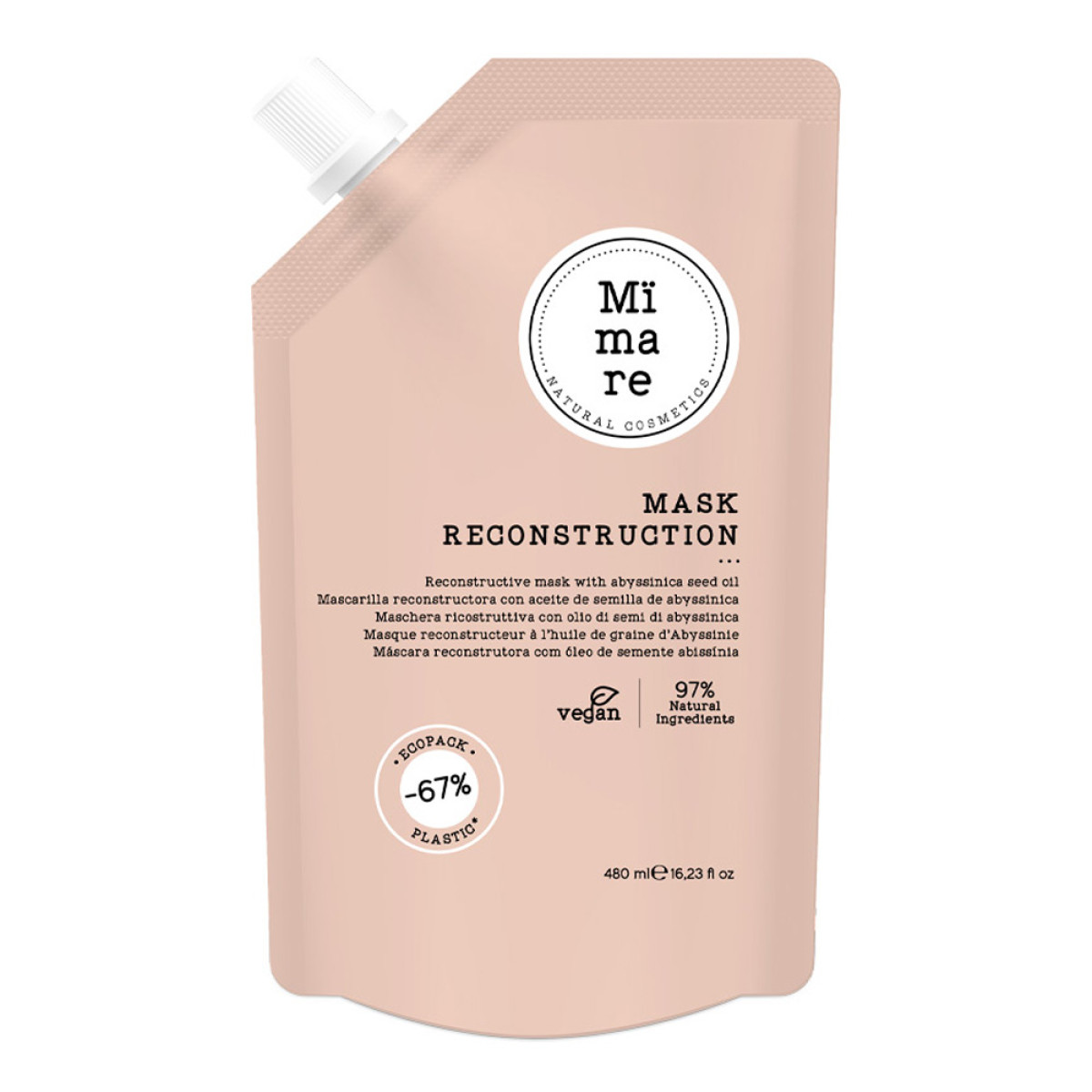 Възстановяваща маска с масло от абисиново семе Mimare Reconstruction Mask 480ml