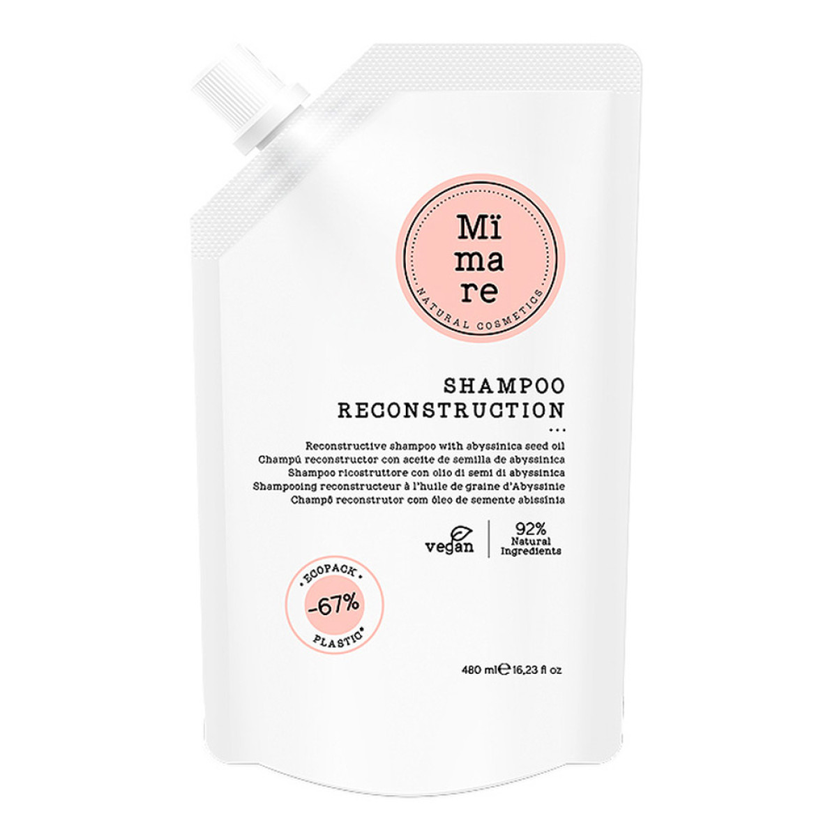 Възстановяващ шампоан с масло от абисиново семе Mimare Reconstruction Shampoo 480ml