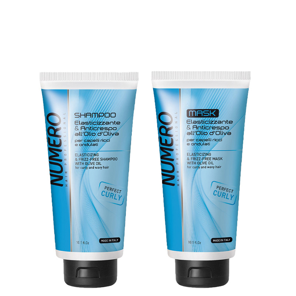 Дисциплиниращ комплект за къдрава и непокорна коса Brelil Numero Elasticizing 2x300ml Дисциплиниращ комплект за къдрава и непокорна коса Brelil Numero Elasticizing 2x300ml