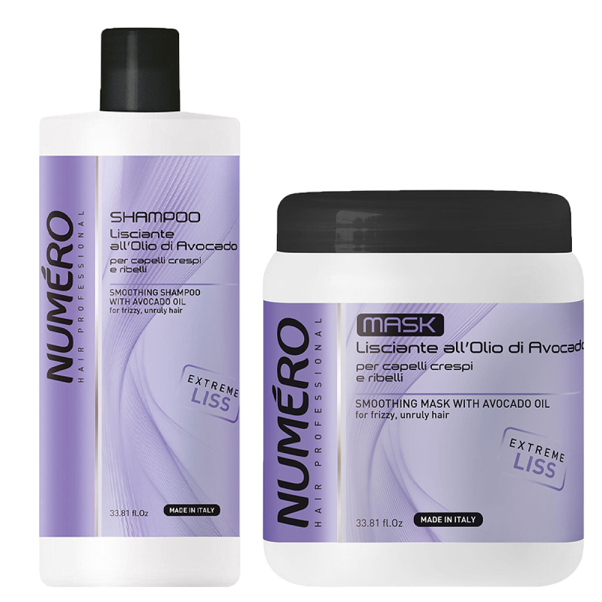 Изглаждащ комплект за непокорна коса Brelil Numero Smoothing 2x1000ml Изглаждащ комплект за непокорна коса Brelil Numero Smoothing 2x1000ml