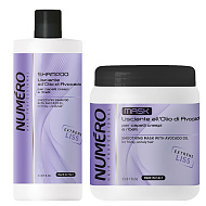 Изглаждащ комплект за непокорна коса Brelil Numero Smoothing 2x1000ml