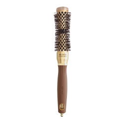 Четка тип "пясъчен часовник" за къдрици и обем Olivia Garden Expert Blowout Curl Wavy Bristles Gold and Brown 25mm
