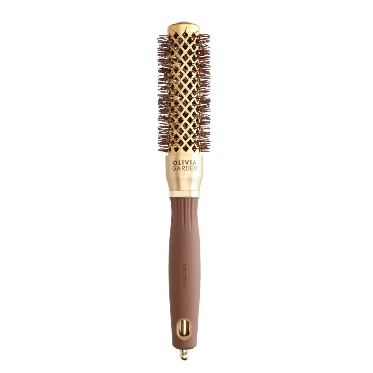 Кръгла четка за сешоар Olivia Garden Expert Blowout Shine Gold and Brown 25mm