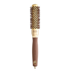 Кръгла четка за сешоар Olivia Garden Expert Blowout Shine Gold and Brown 25mm 