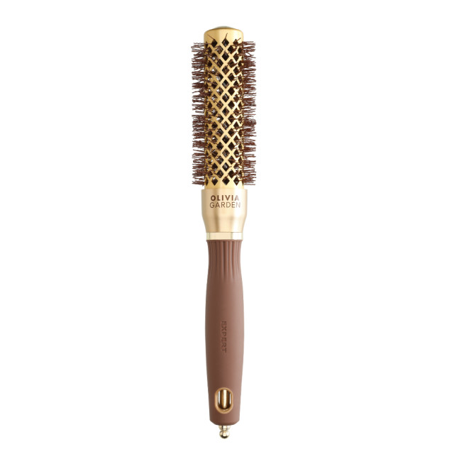 Кръгла четка за сешоар Olivia Garden Expert Blowout Shine Gold and Brown 25mm