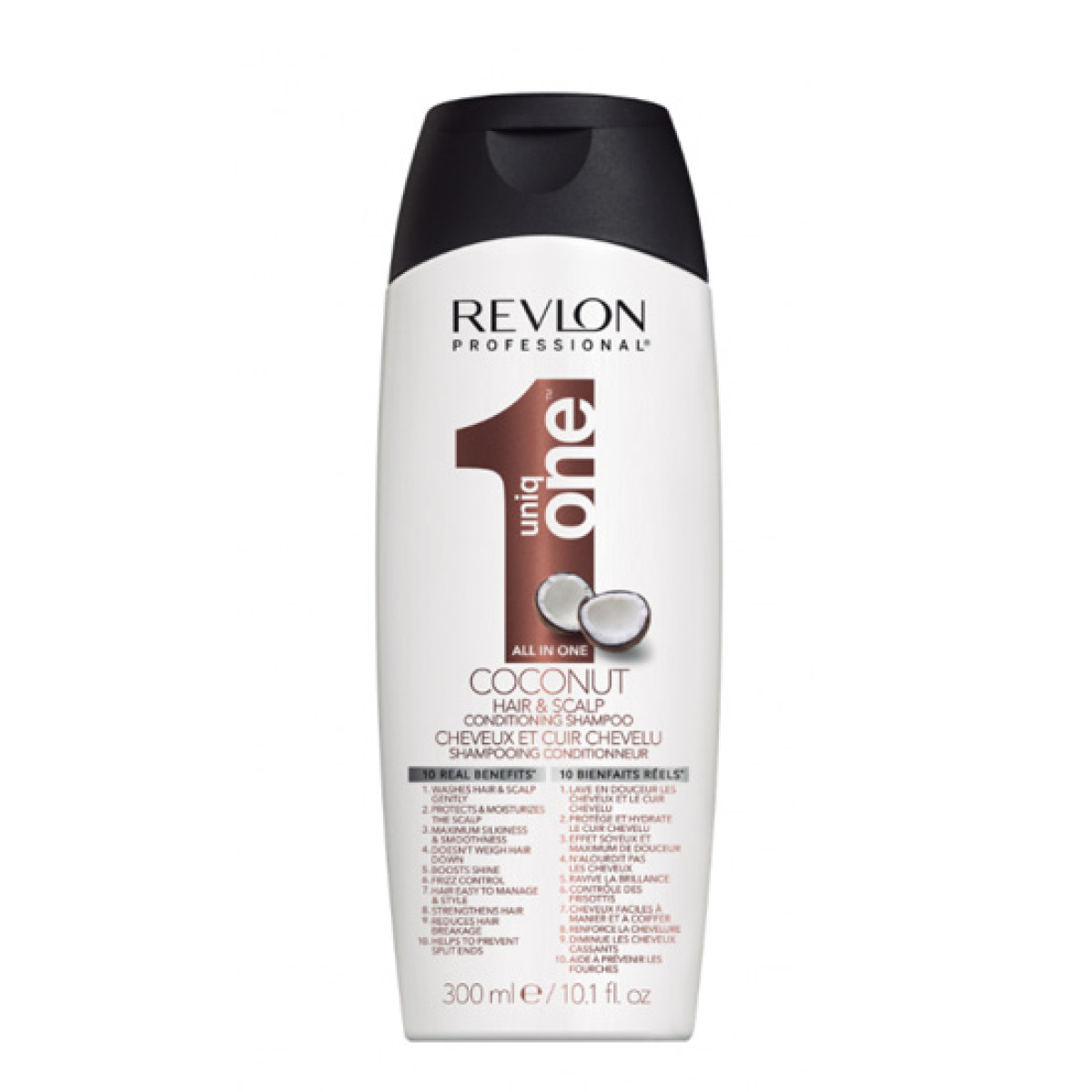Подхранващ шампоан 10 в 1 с аромат на кокос REVLON PROFESSIONAL Uniq ONE Conditioning Shampoo Coconut 300ml Подхранващ шампоан 10 в 1 с аромат на кокос REVLON PROFESSIONAL Uniq ONE Conditioning Shampoo Coconut 300ml