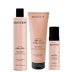 Подхранващ комплект за къдрава коса Selective CURLLOVER 275/250/150ml Подхранващ комплект за къдрава коса Selective CURLLOVER 275/250/150ml