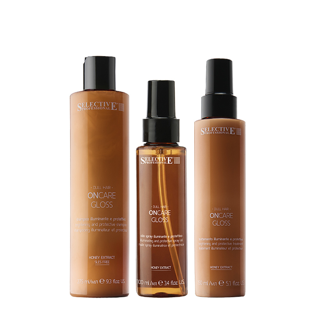 Комплект за блестяща и красива коса Selective Professional ONcare Gloss Комплект за блестяща и красива коса Selective Professional ONcare Gloss