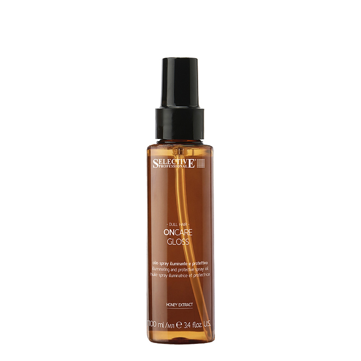 Спрей масло без отмиване за блясък и UV защита Selective Professional ONcare Gloss Spray Oil 100ml Спрей масло без отмиване за блясък и UV защита Selective Professional ONcare Gloss Spray Oil 100ml