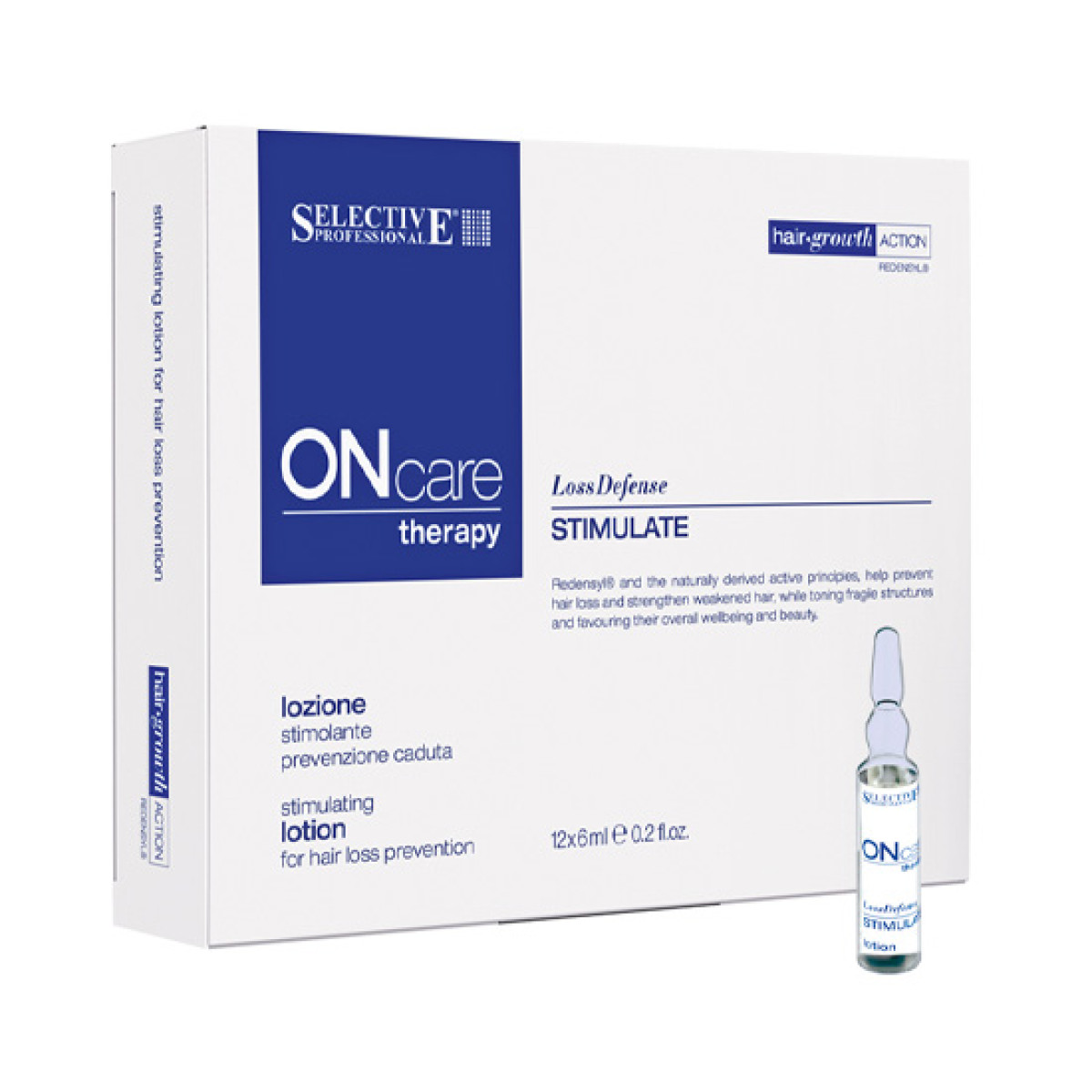 Стимулиращи ампули против косопад Selective Professional ONcare Therapy Loss Defense Stimulate Lotion 12x6ml Стимулиращи ампули против косопад Selective Professional ONcare Therapy Loss Defense Stimulate Lotion 12x6ml