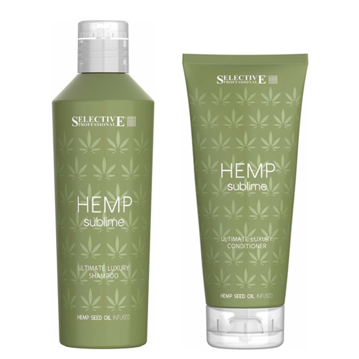 Хидратиращ комплект шампоан и балсам с конопено масло Selective Professional Hemp Sublime 250/200ml Хидратиращ комплект шампоан и балсам с конопено масло Selective Professional Hemp Sublime 250/200ml