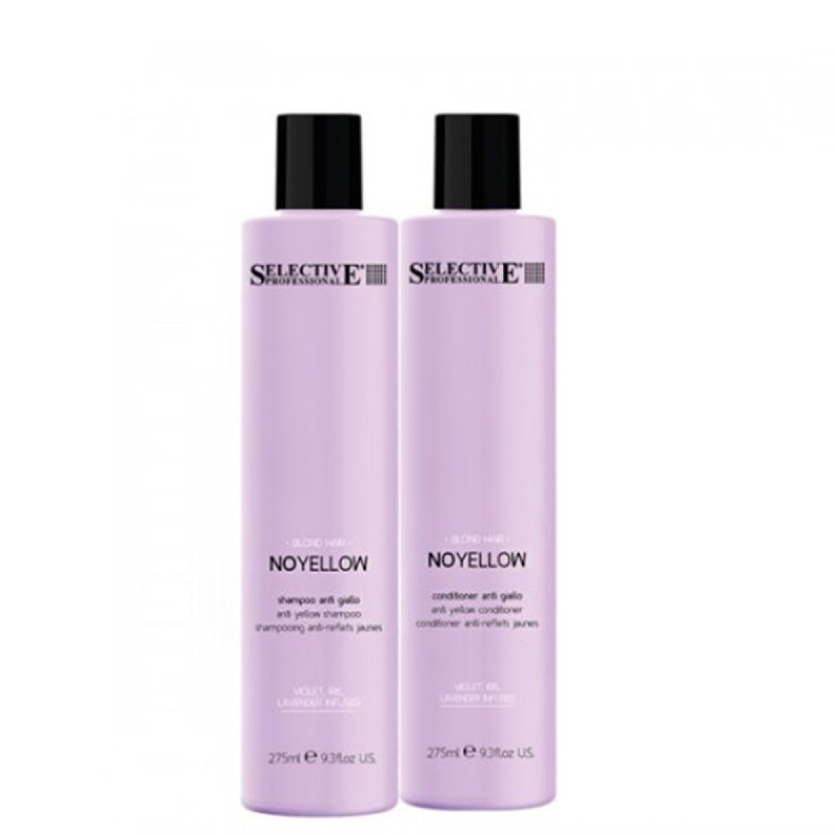 Комплект шампоан и балсам за неутрализиране на жълти оттенъци Selective Professional No Yellow 2х275ml Комплект шампоан и балсам за неутрализиране на жълти оттенъци Selective Professional No Yellow 2х275ml