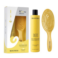 Заглаждащ шампоан за суха и непокорна коса Selective On Care Smooth Shampoo 275ml + ПОДАРЪК ЧЕТКА 