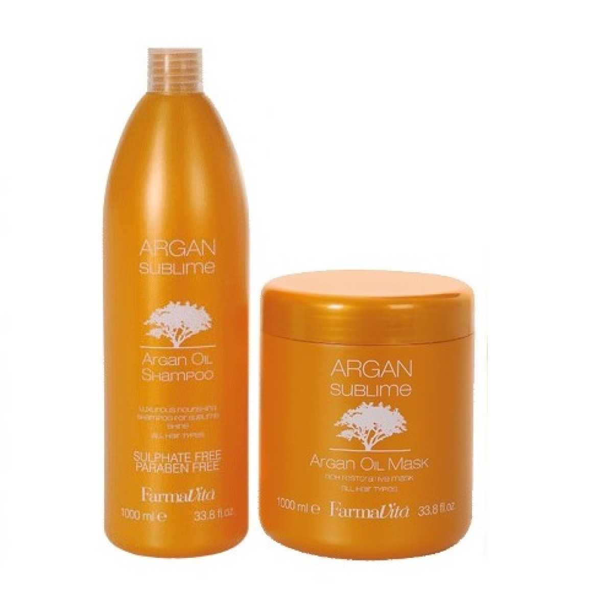 Комплект шампоан и маска с арганово масло FarmaVita Argan Sublime Oil 2x1000ml Комплект шампоан и маска с арганово масло FarmaVita Argan Sublime Oil 2x1000ml