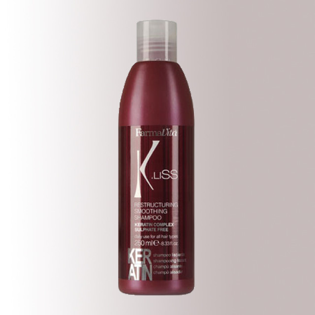 Реконструиращ шампоан с кератин за идеално гладка коса FarmaVita K.Liss Shampoo 250ml